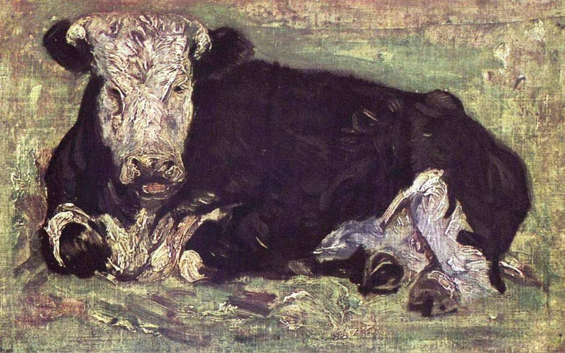Vincent van Gogh lying cow